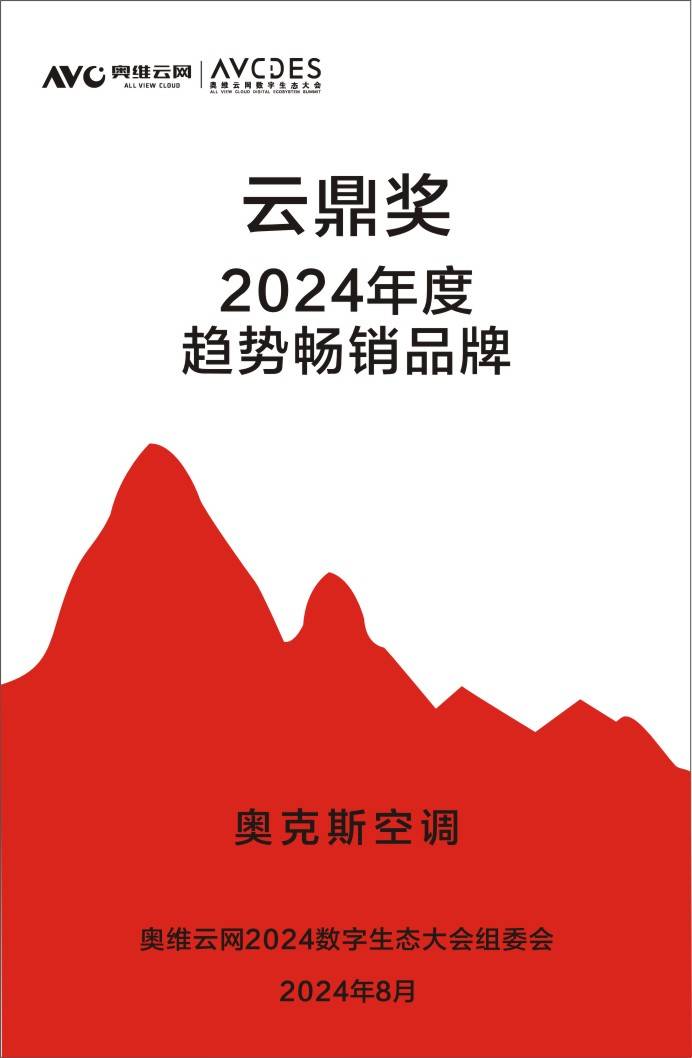 科技赋能智能引领奥克斯空调荣获2024数字生态大会云鼎奖双重殊荣(图2)