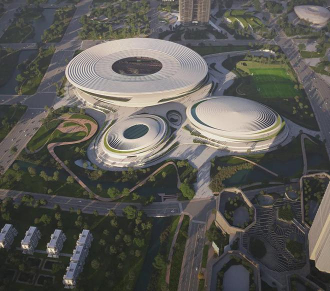 扎哈事务所在建项目：余杭国际体育中心(图1)