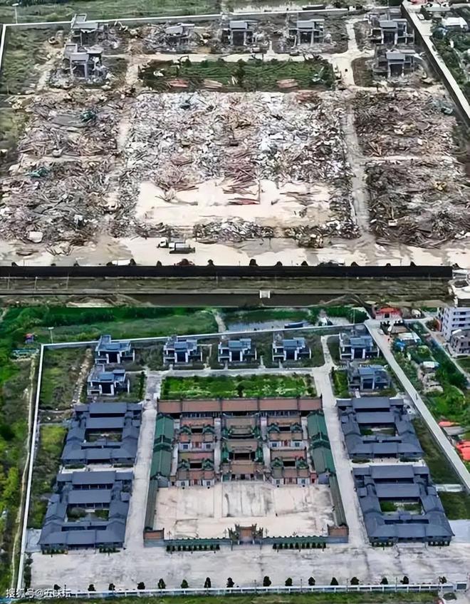 中国速度！不到一周违建英之园复绿还田从雄伟建筑到空留叹息(图4)
